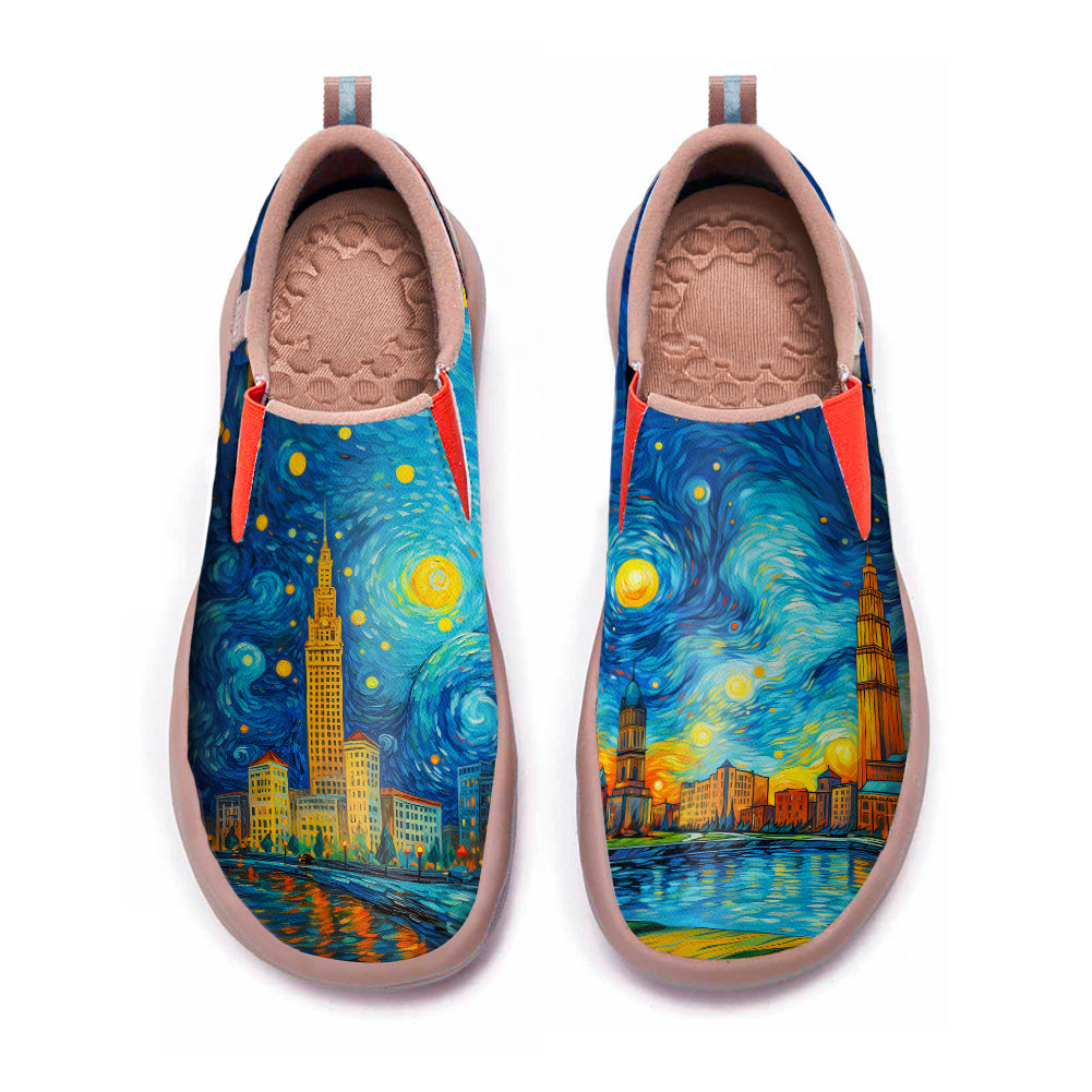 Starry Night Cleveland City Slip On