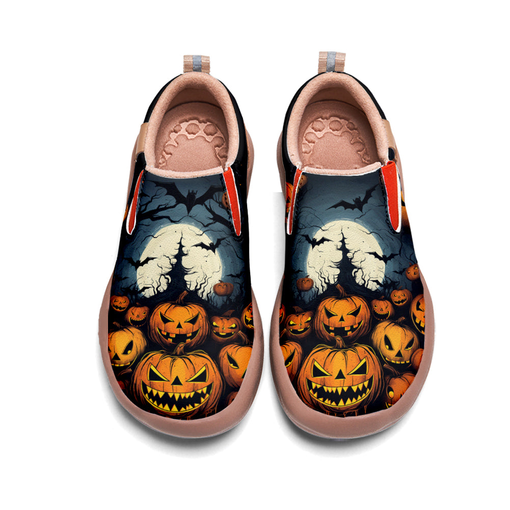 Halloween Pumpkin Kids Slip On