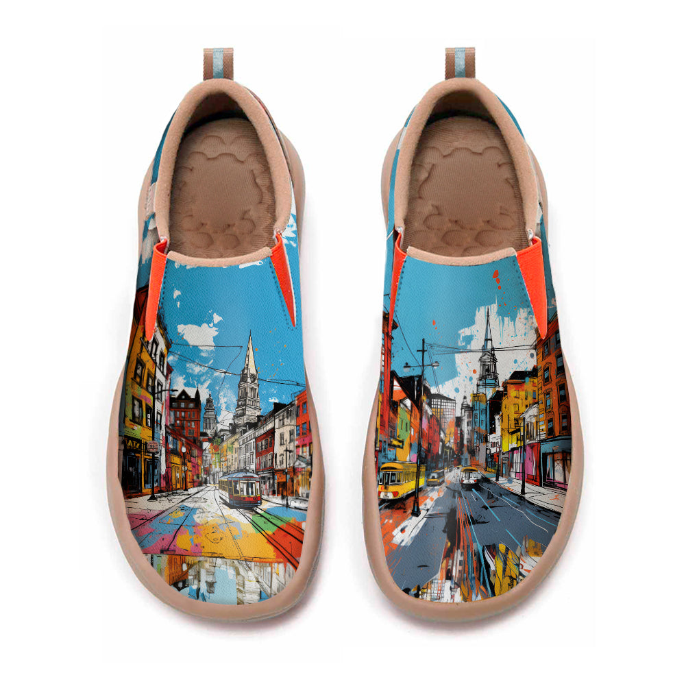 Graffiti Boston City Slip On