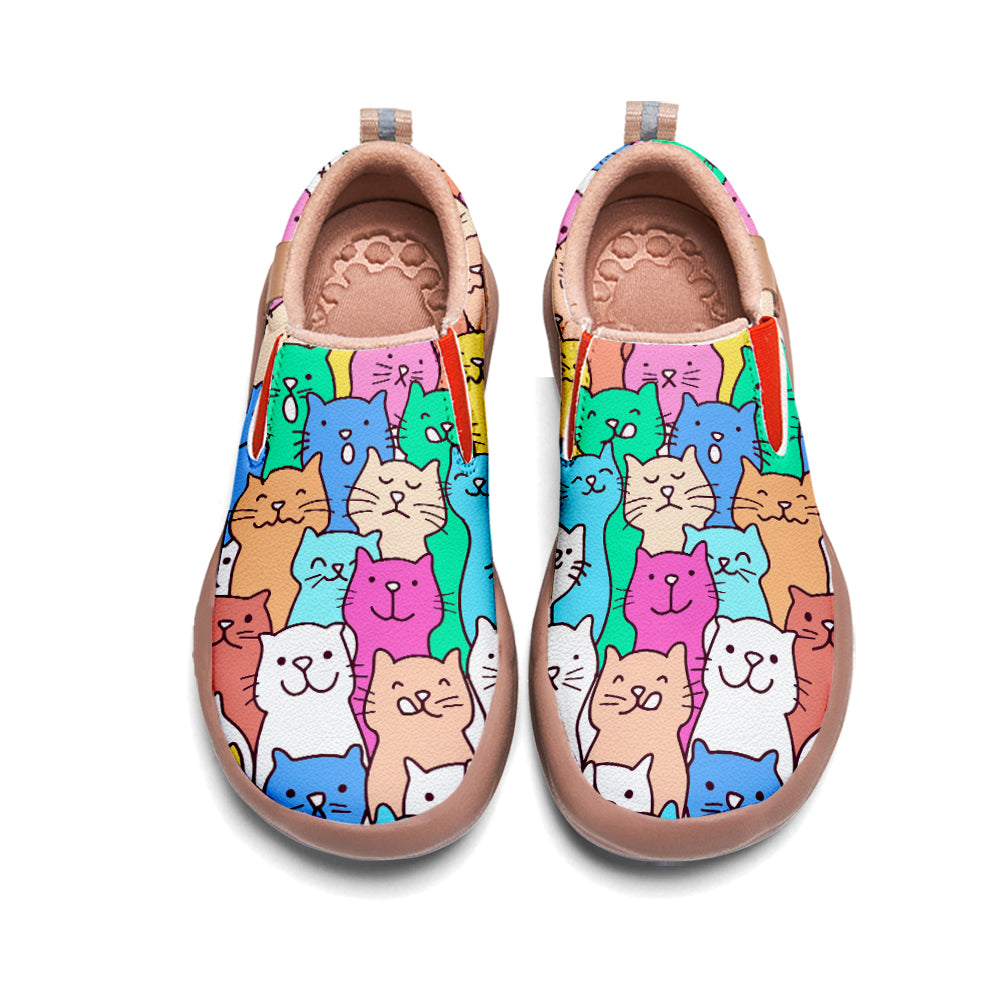 Colorful Cat Slip On