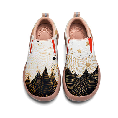 Abstract Christmas Tree Kids Slip On