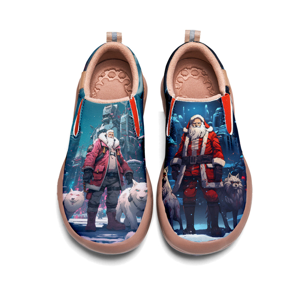 Cyberpunk Style Santa Claus Kids Slip On