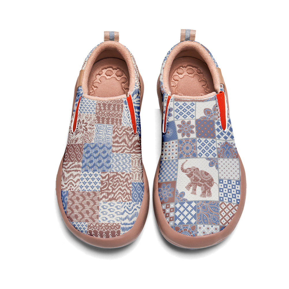 Patchwork Elephant Slip On