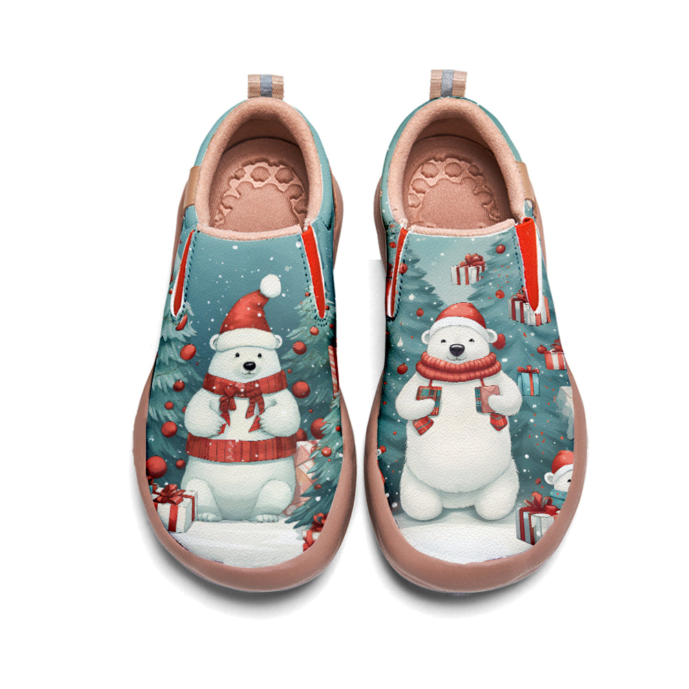 Christmas Polar Bear Kids Slip On