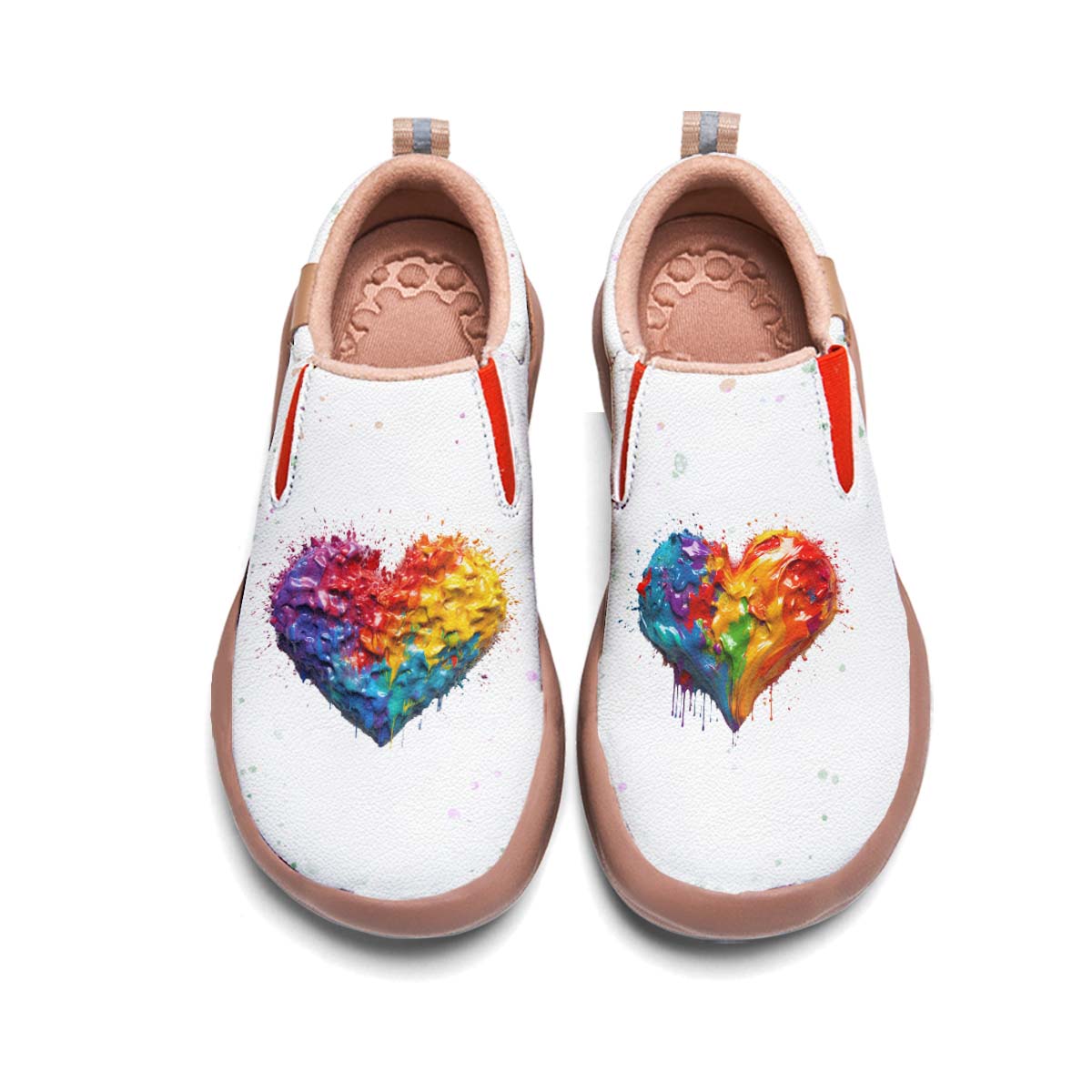 Oil Painting Heart Slip On