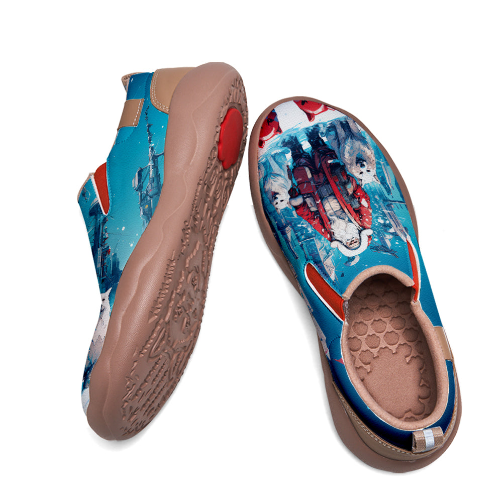 Cyberpunk Style Santa Claus Kids Slip On