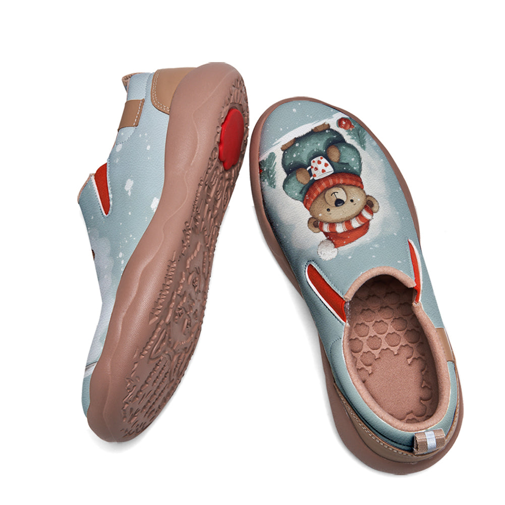 Christmas Bear Kids Slip On