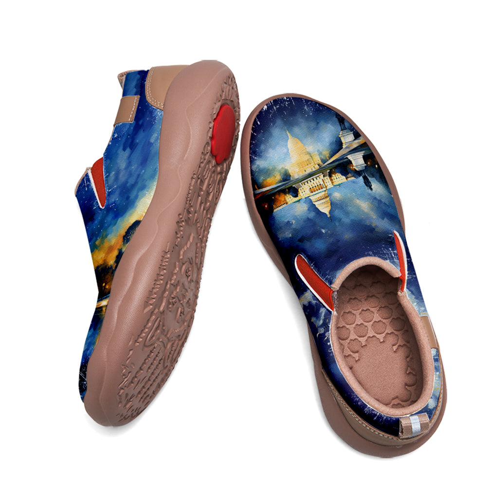 Watercolor Washington City Slip On