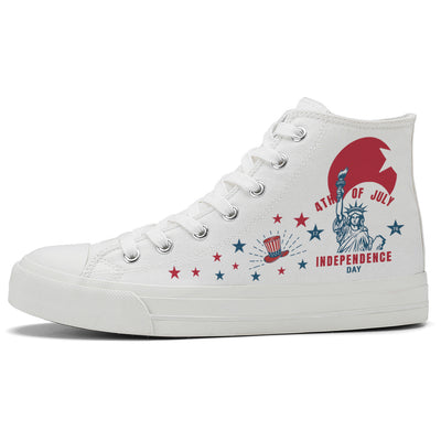 4th of July High Top Canvas Shoes