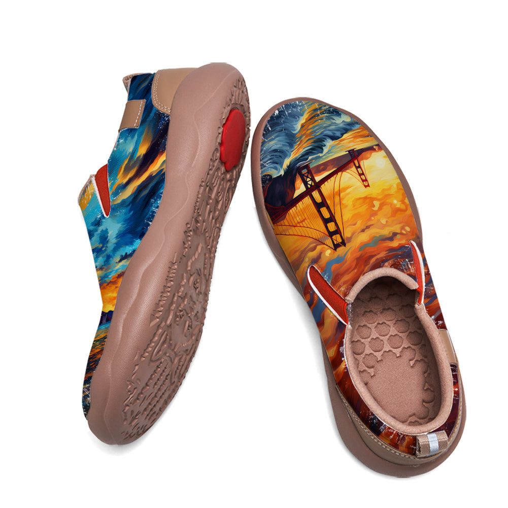 Starry Night San Francisco City Slip On