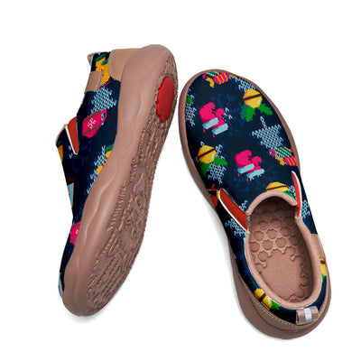 Pixel Christmas Kids Slip On