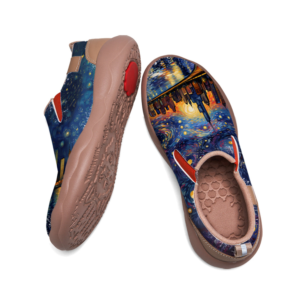 Starry Night Chicago City Slip On