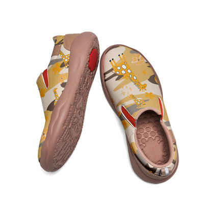 Yellow Camouflage Giraffe Slip On