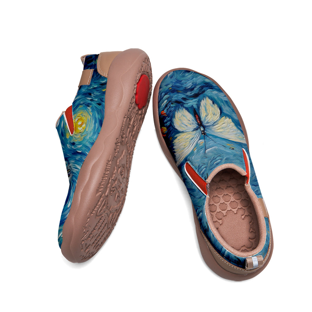 Starry Night Butterfly Slip On