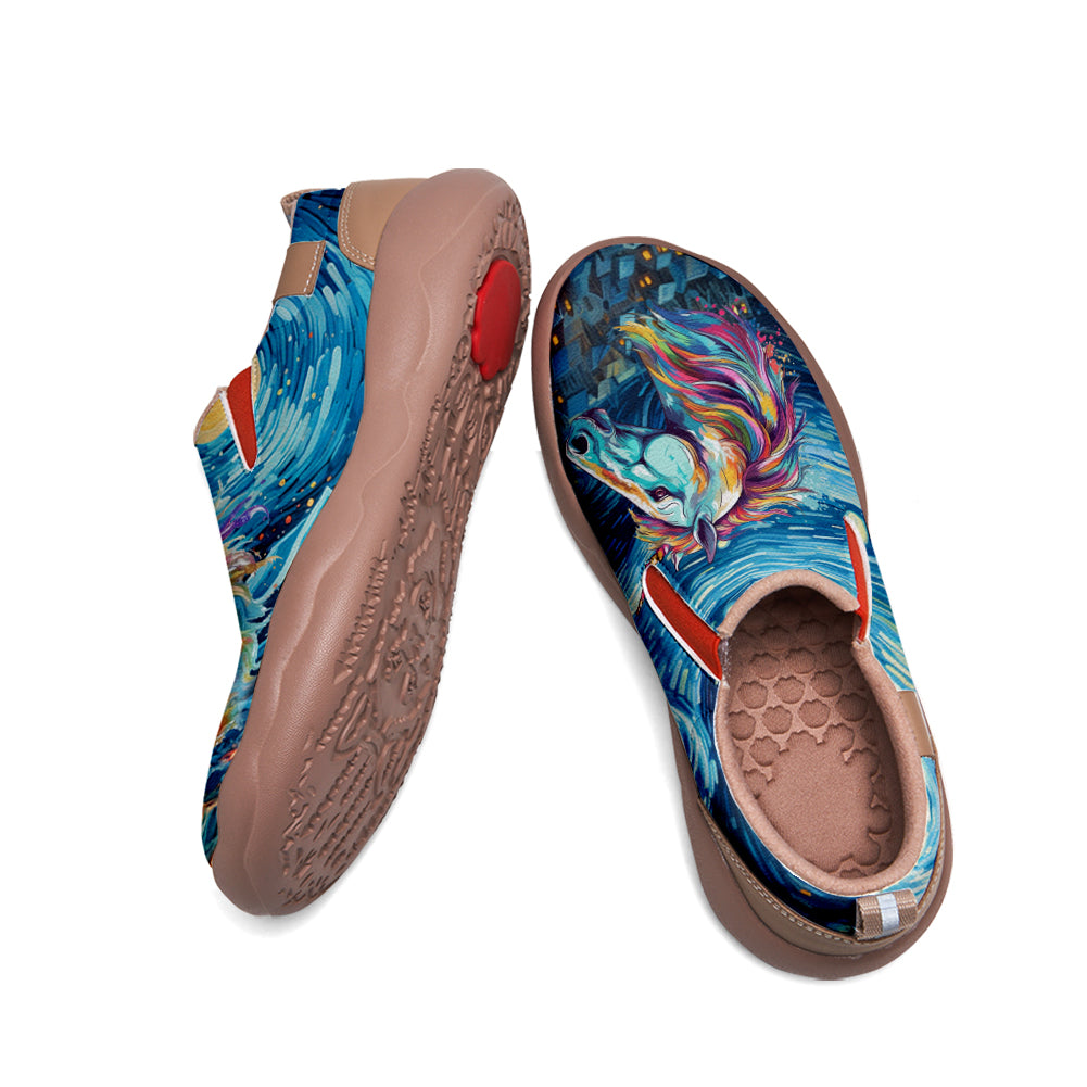 Starry Night Unicorn Slip On