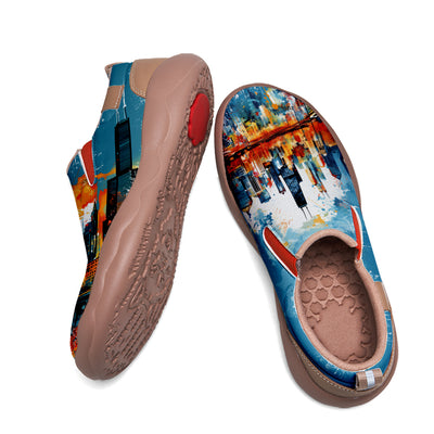 Watercolor Chicago City Slip On