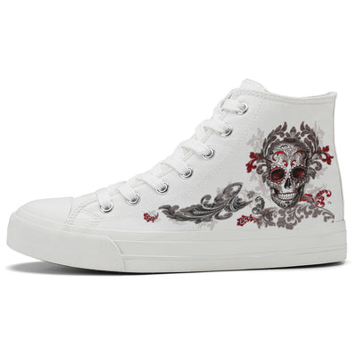 Gothic Skull High Top Canvas Shoes