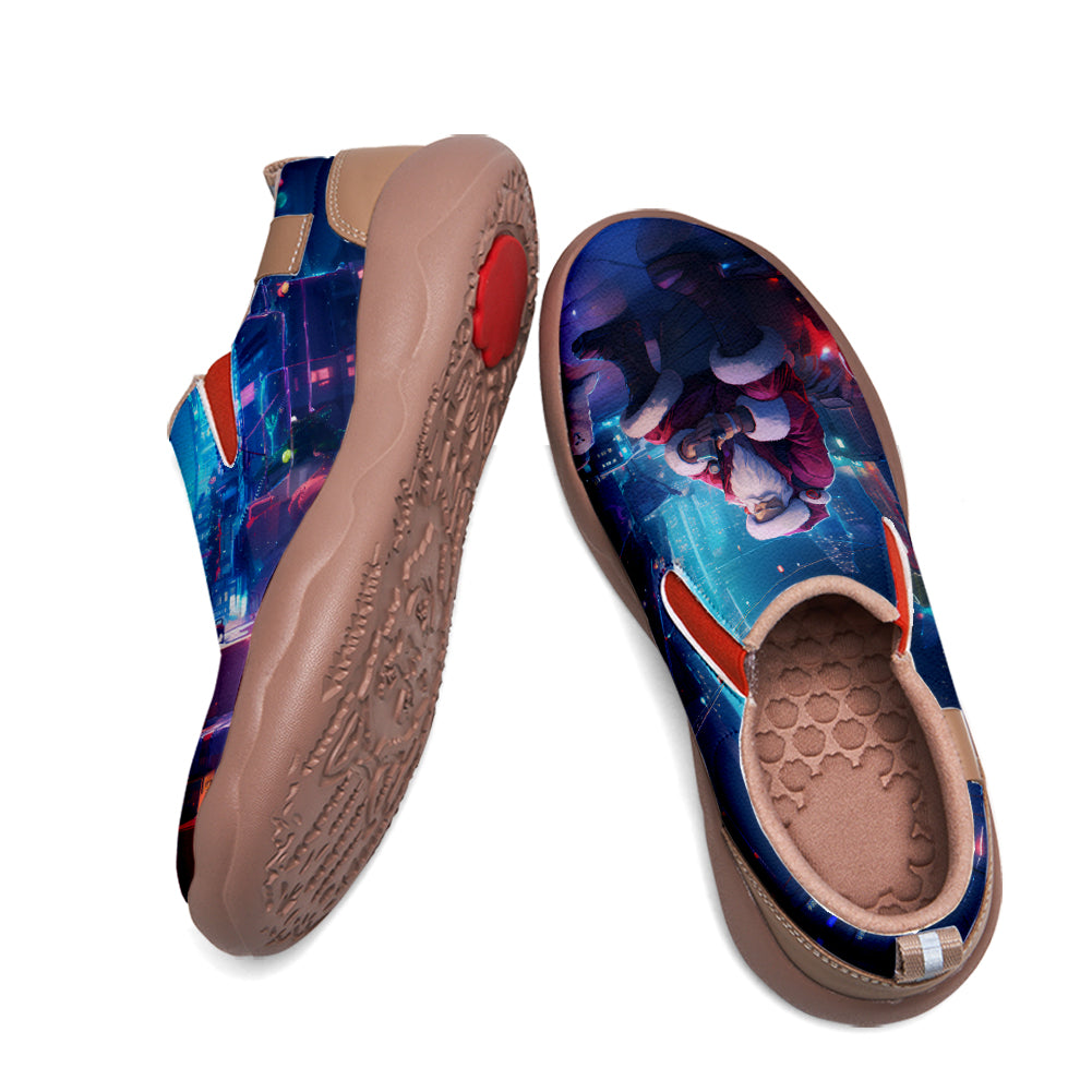 Cyberpunk Style Santa Claus Kids Slip On