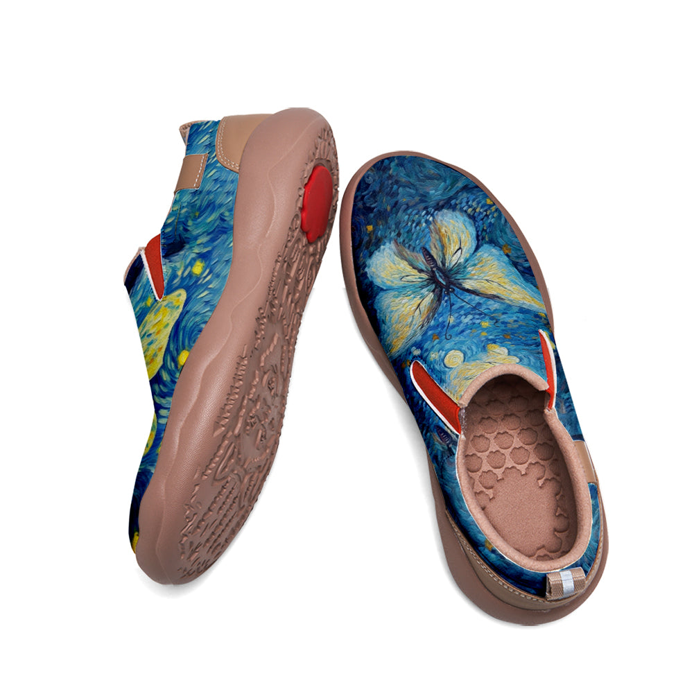 Starry Night Butterfly Slip On