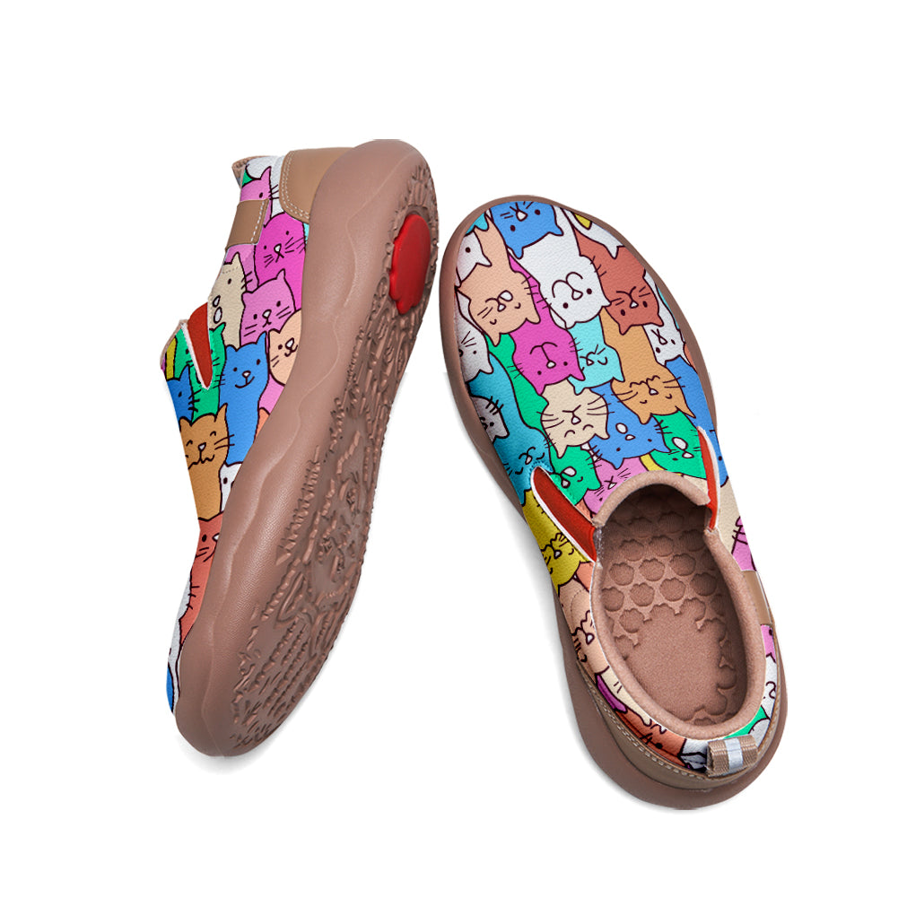 Colorful Cat Slip On