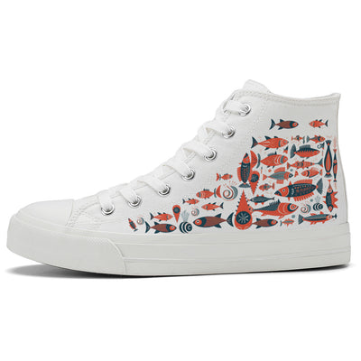 Fishs High Top Canvas Shoes