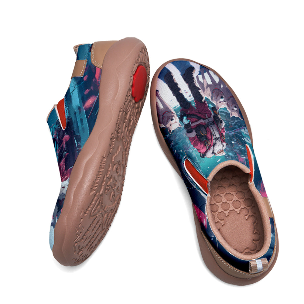 Cyberpunk Style Santa Claus Kids Slip On