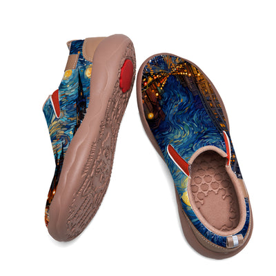 Starry Night Detroit City Slip On