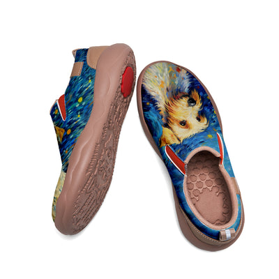 Starry Night Fox Terrier Slip On