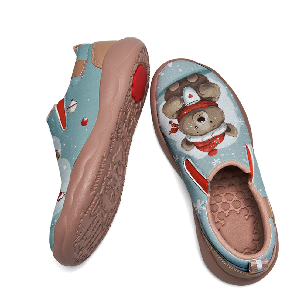 Christmas Bear Kids Slip On