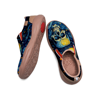 Starry Night Skull Slip On