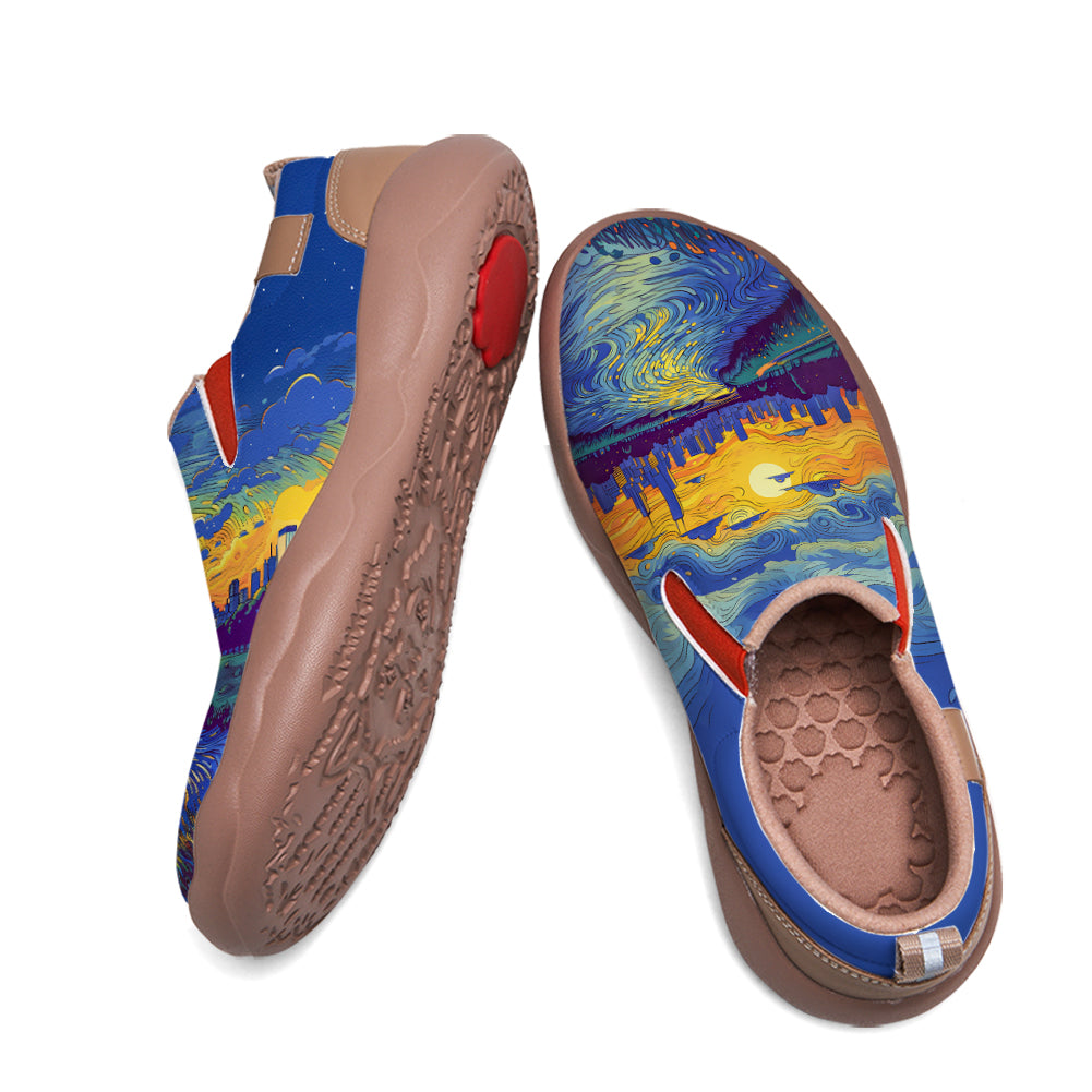 Starry Night Chicago City Slip On