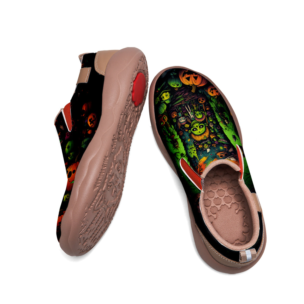 Halloween Pumpkin Zombie Kids Slip On