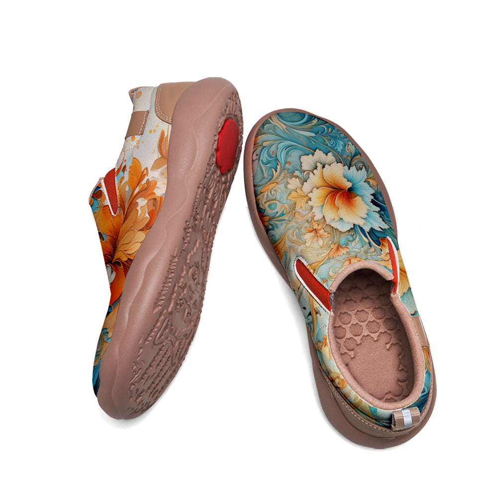 Hand Drawn Style Floral Slip On