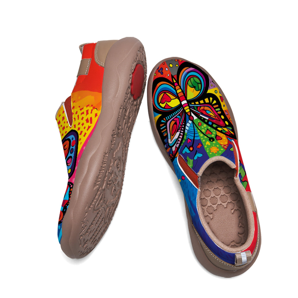 Graffiti Butterfly Slip On