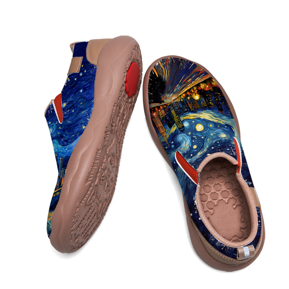 Starry Night Atlanta City Slip On