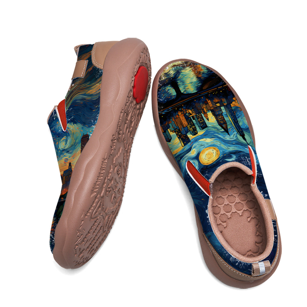 Starry Night Philadelphia City Slip On