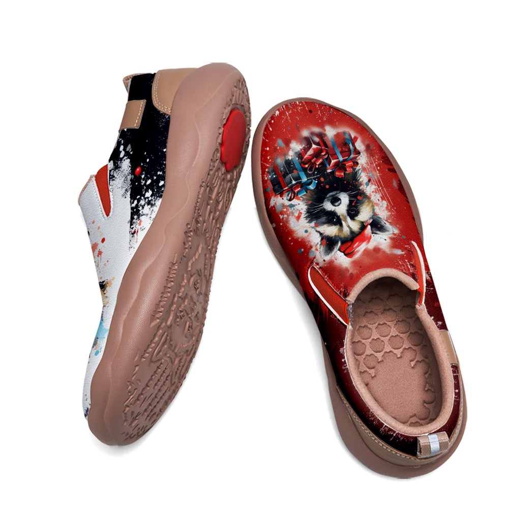 Christmas Raccoon Kids Slip On