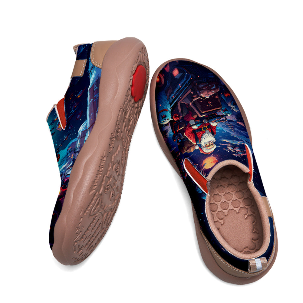 Cyberpunk Style Santa Claus Kids Slip On