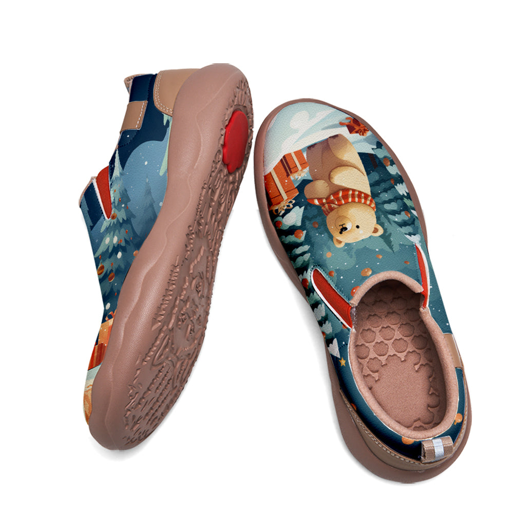 Christmas Bear Kids Slip On