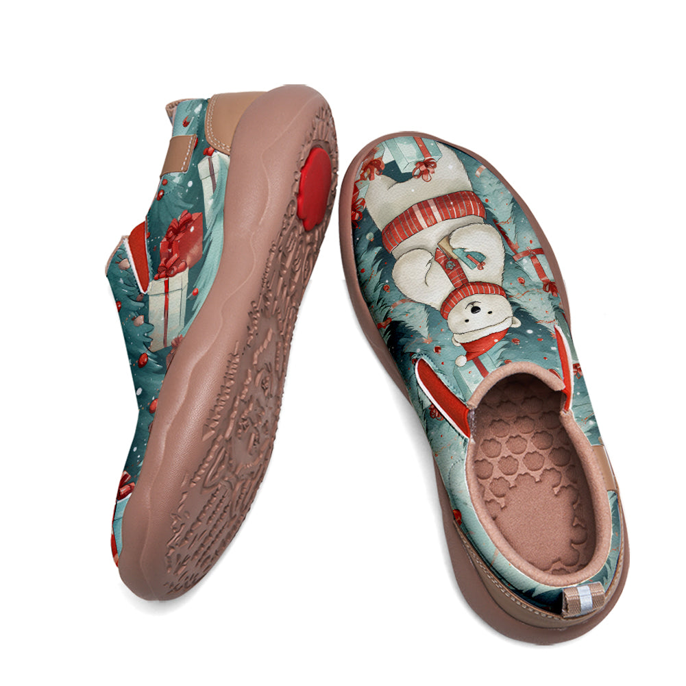 Christmas Polar Bear Kids Slip On