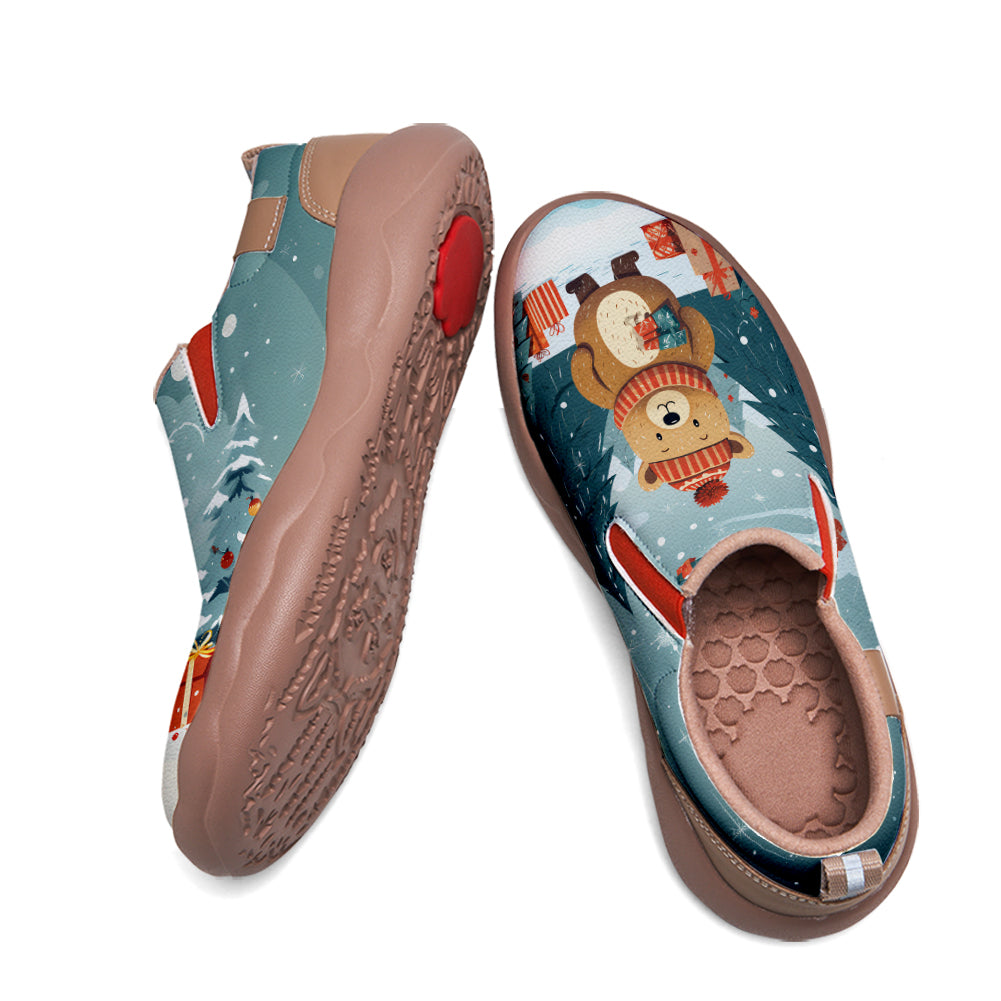 Christmas Bear Kids Slip On