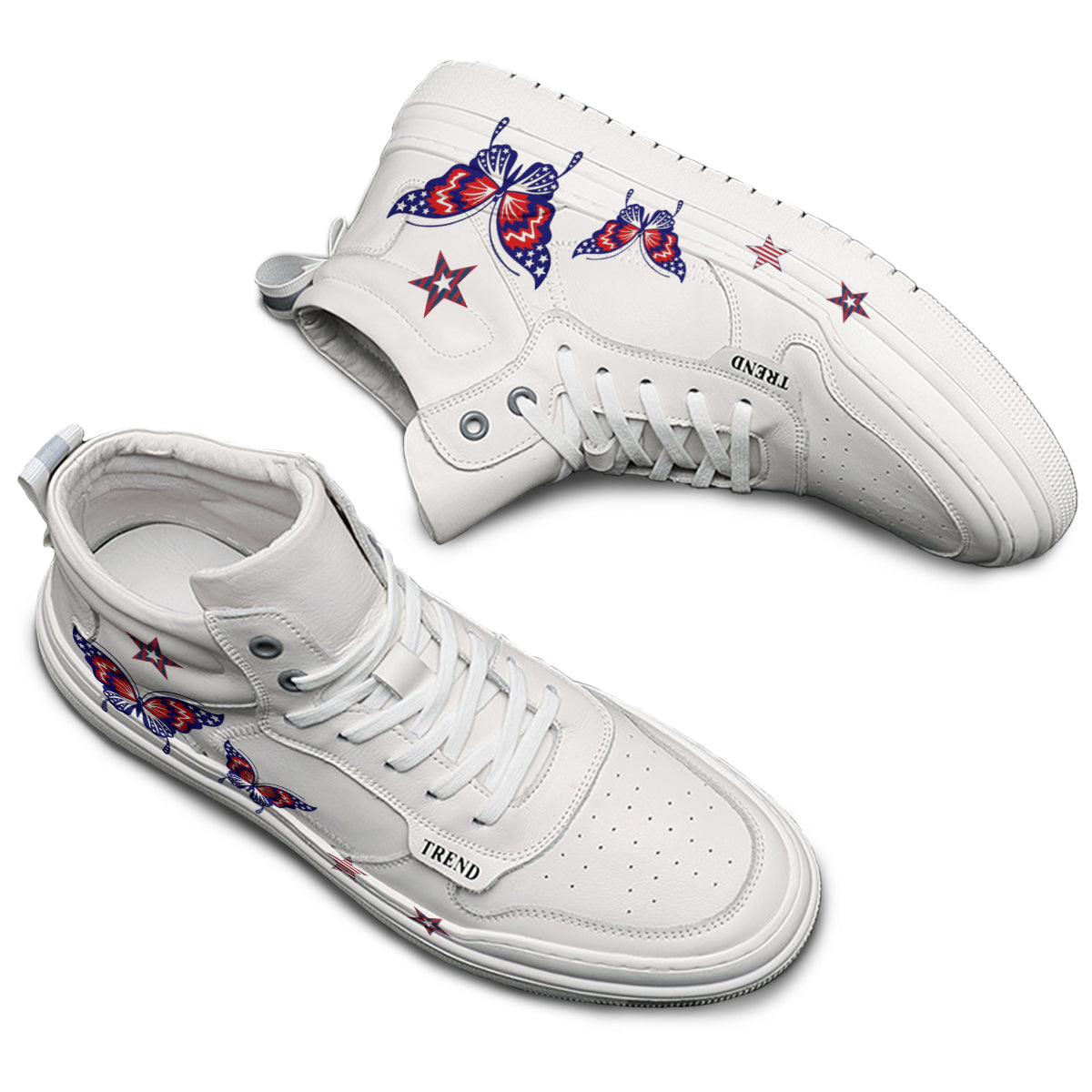 American Flag Butterfly High Top Sneaker