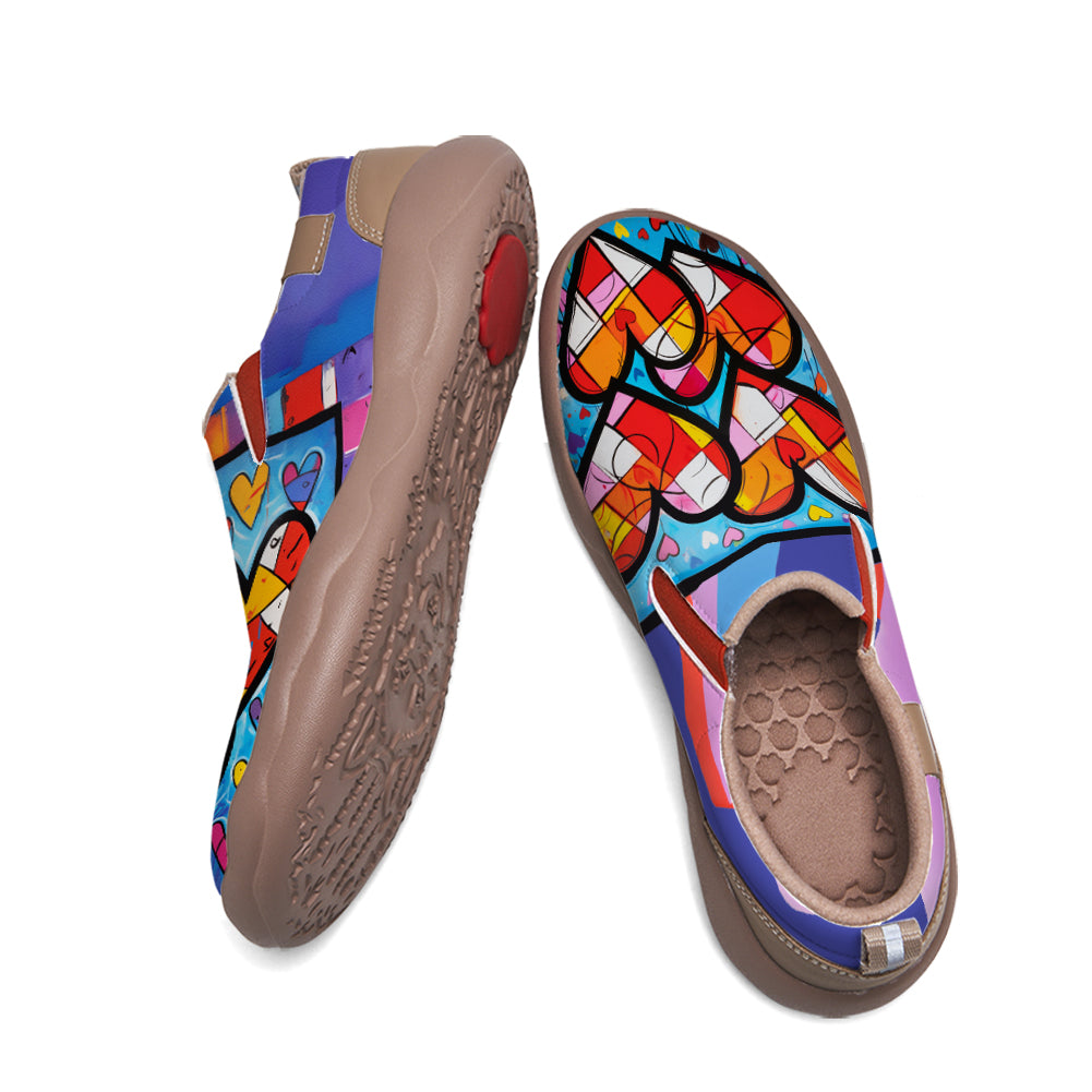 Graffiti Heart Slip On