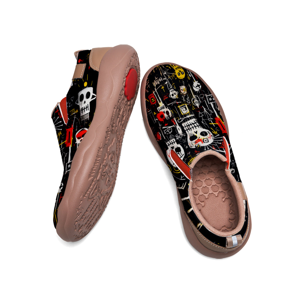 Graffiti Skull Kids Slip On