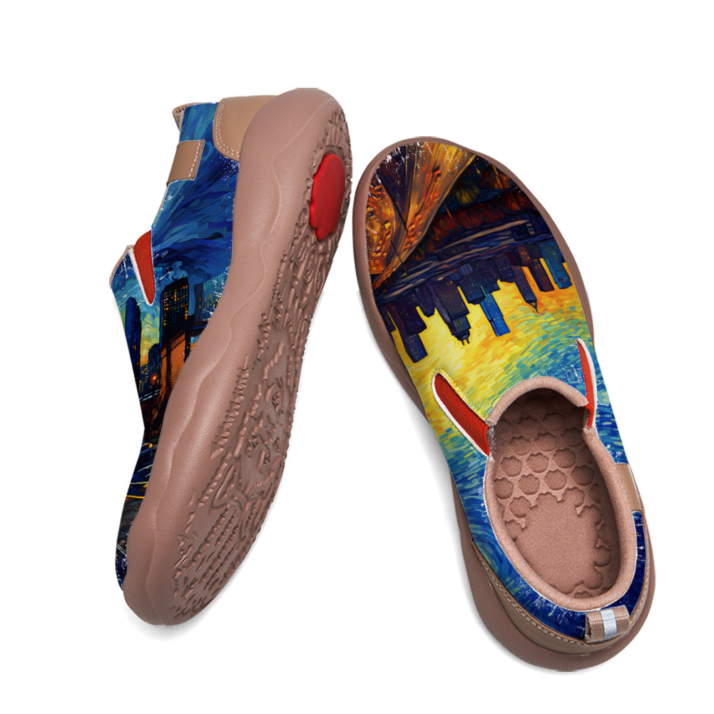 Starry Night Dallas City Slip On