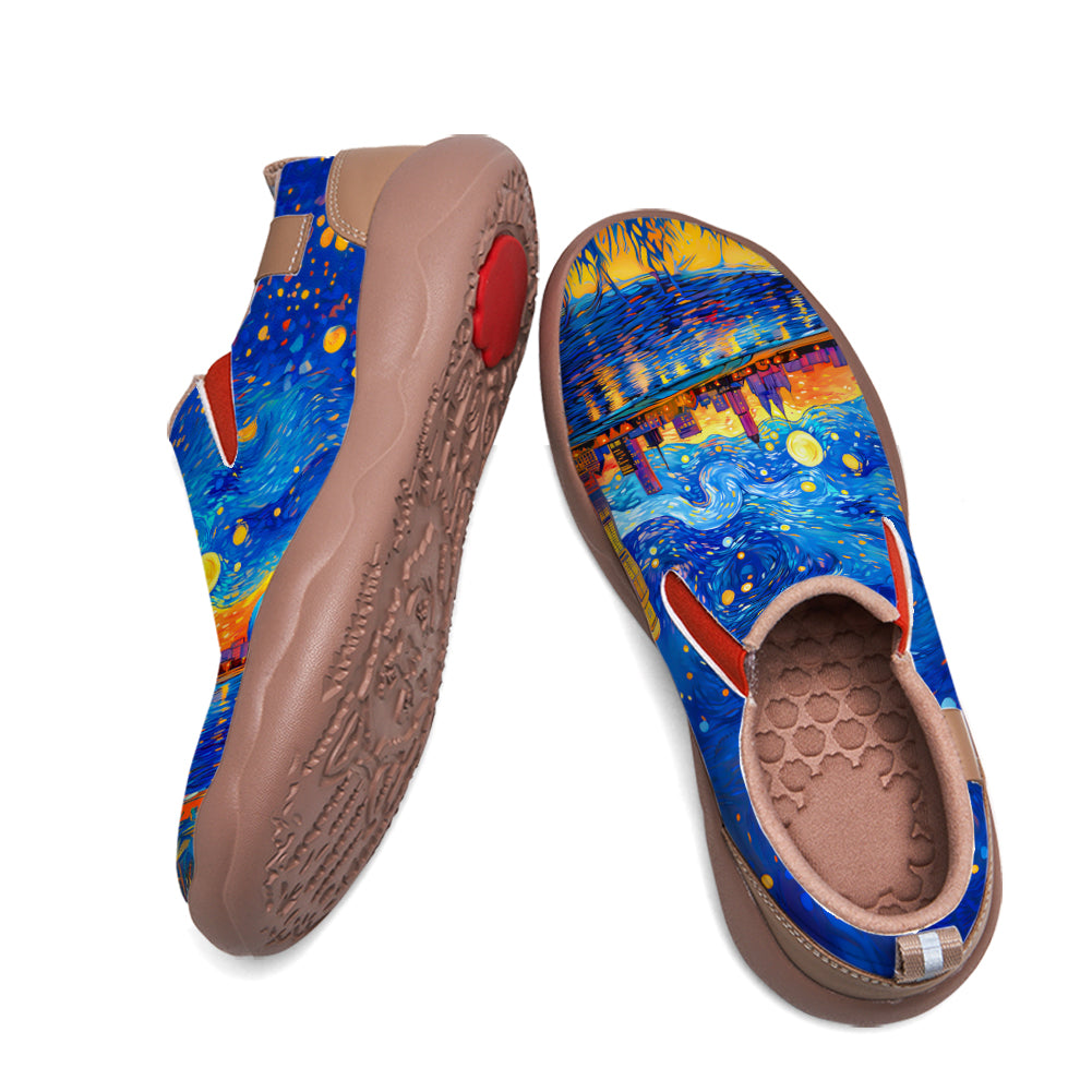 Starry Night Detroit City Slip On