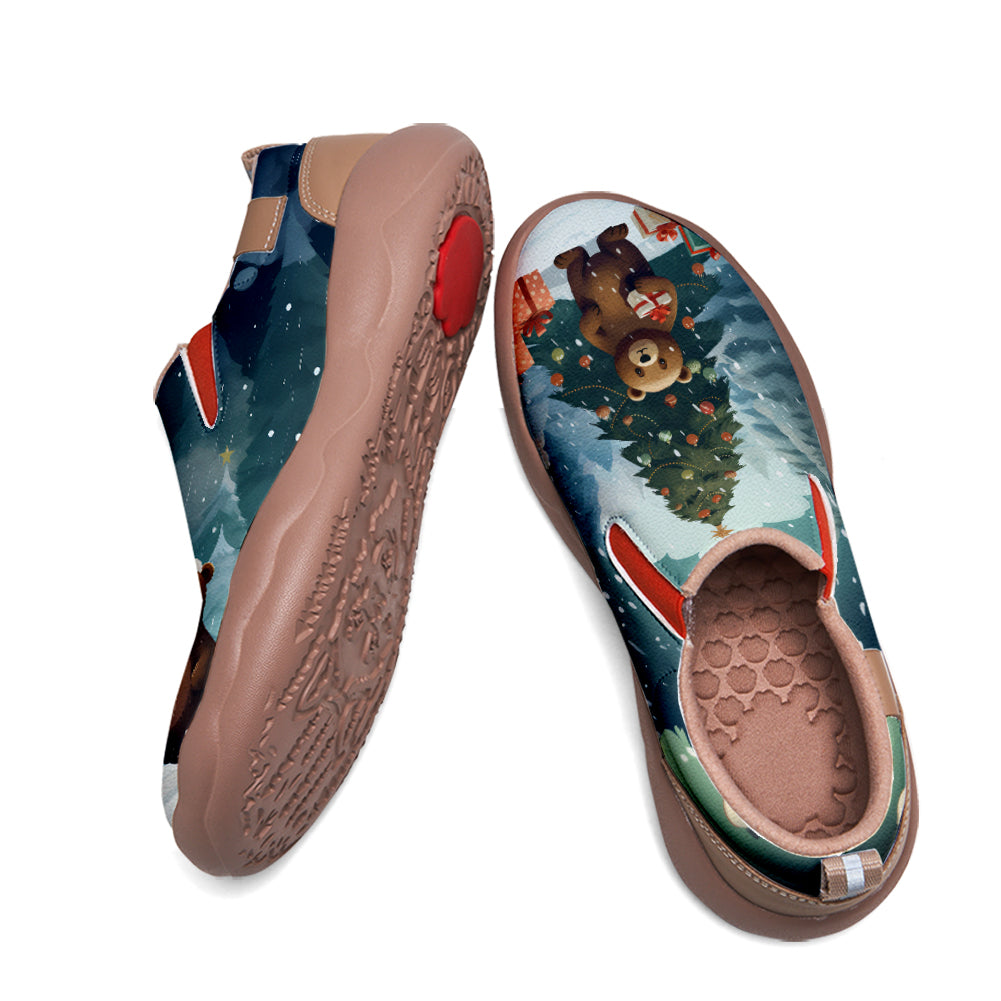 Christmas Bear Kids Slip On