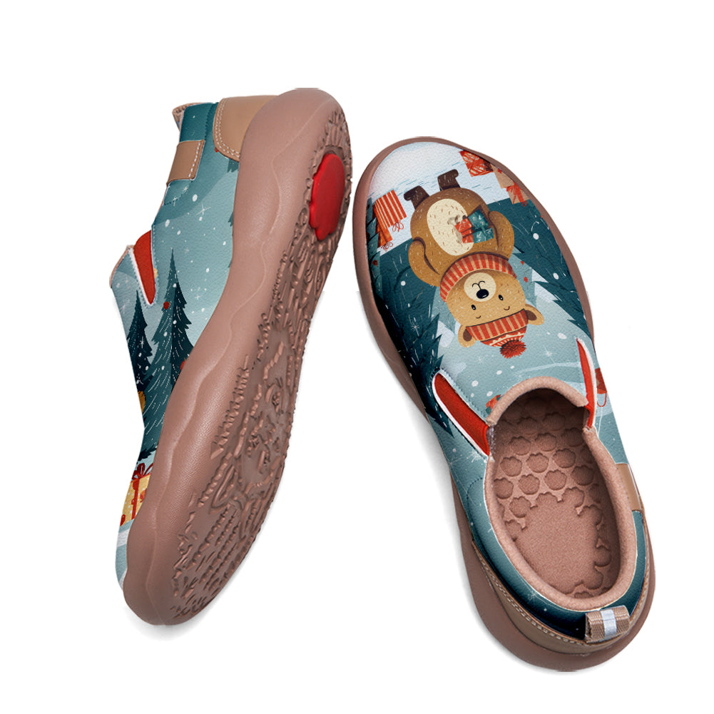 Christmas Bear Kids Slip On