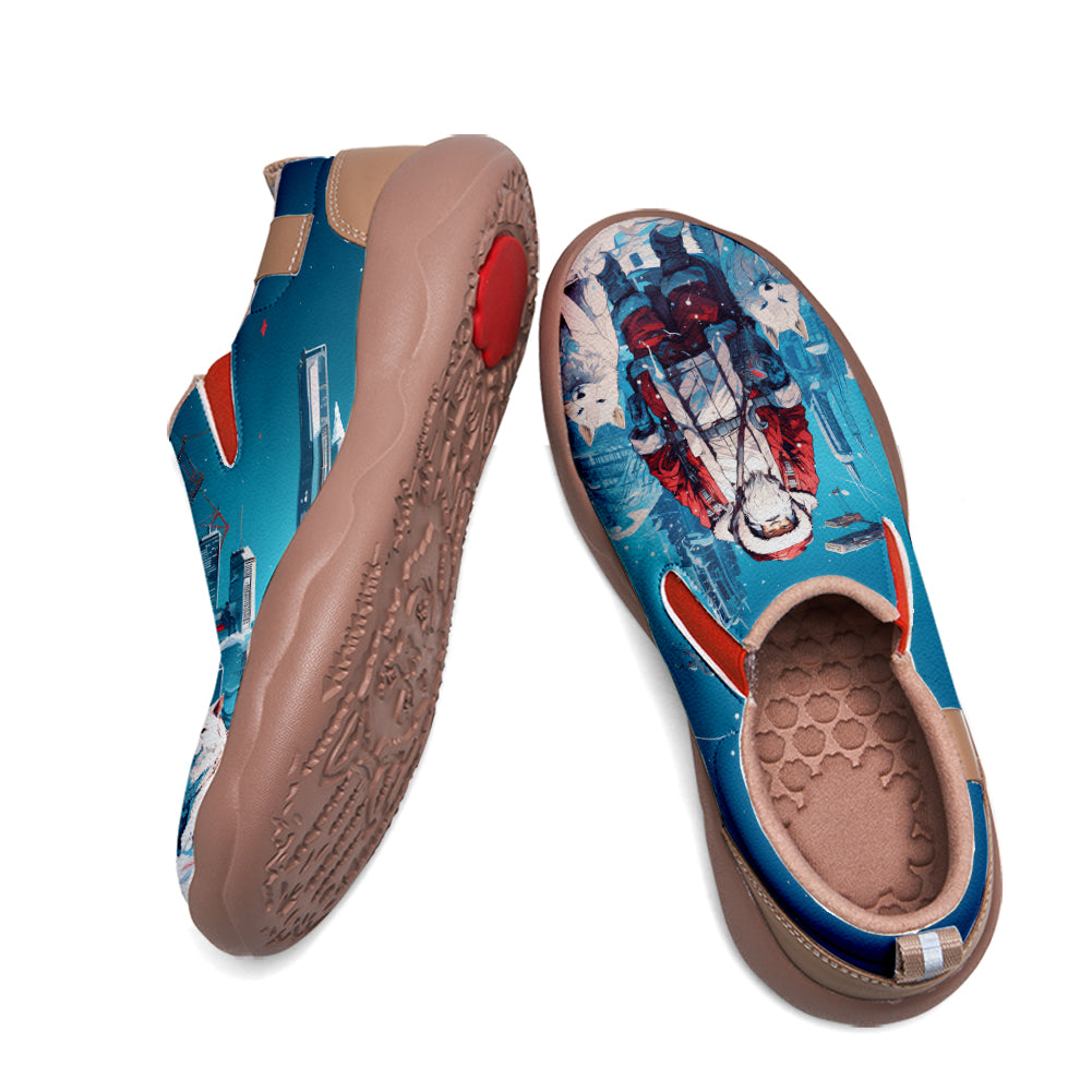 Cyberpunk Style Santa Claus Kids Slip On