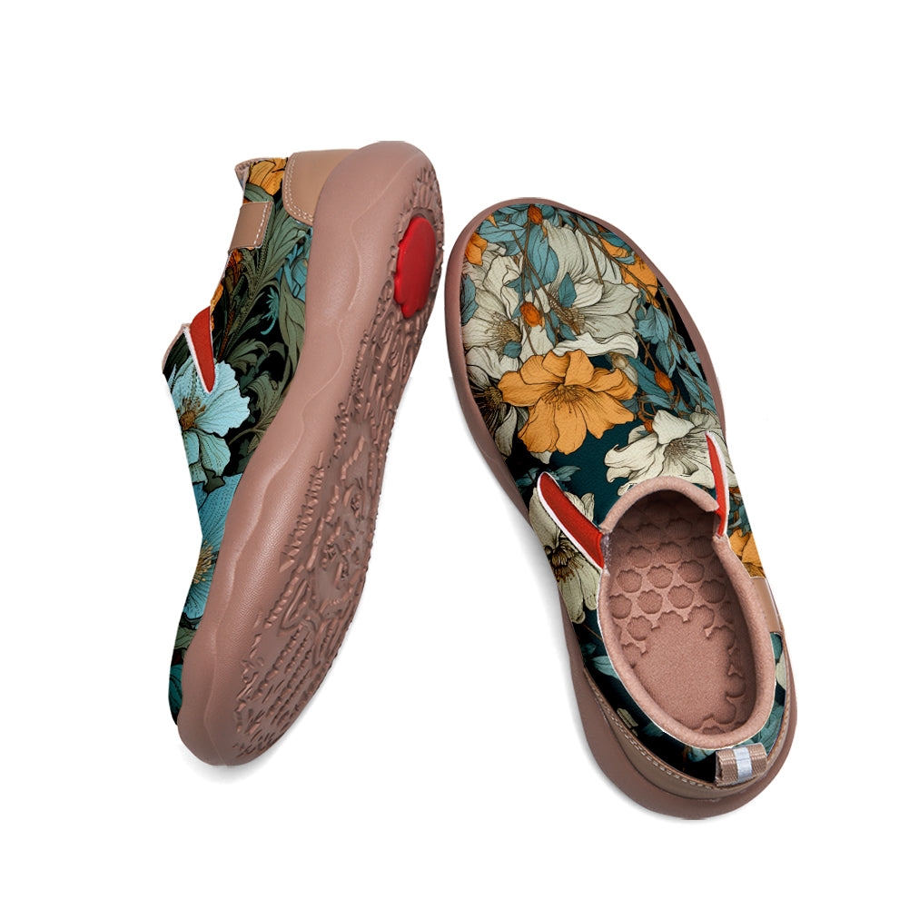 Hand Drawn Style Floral Slip On